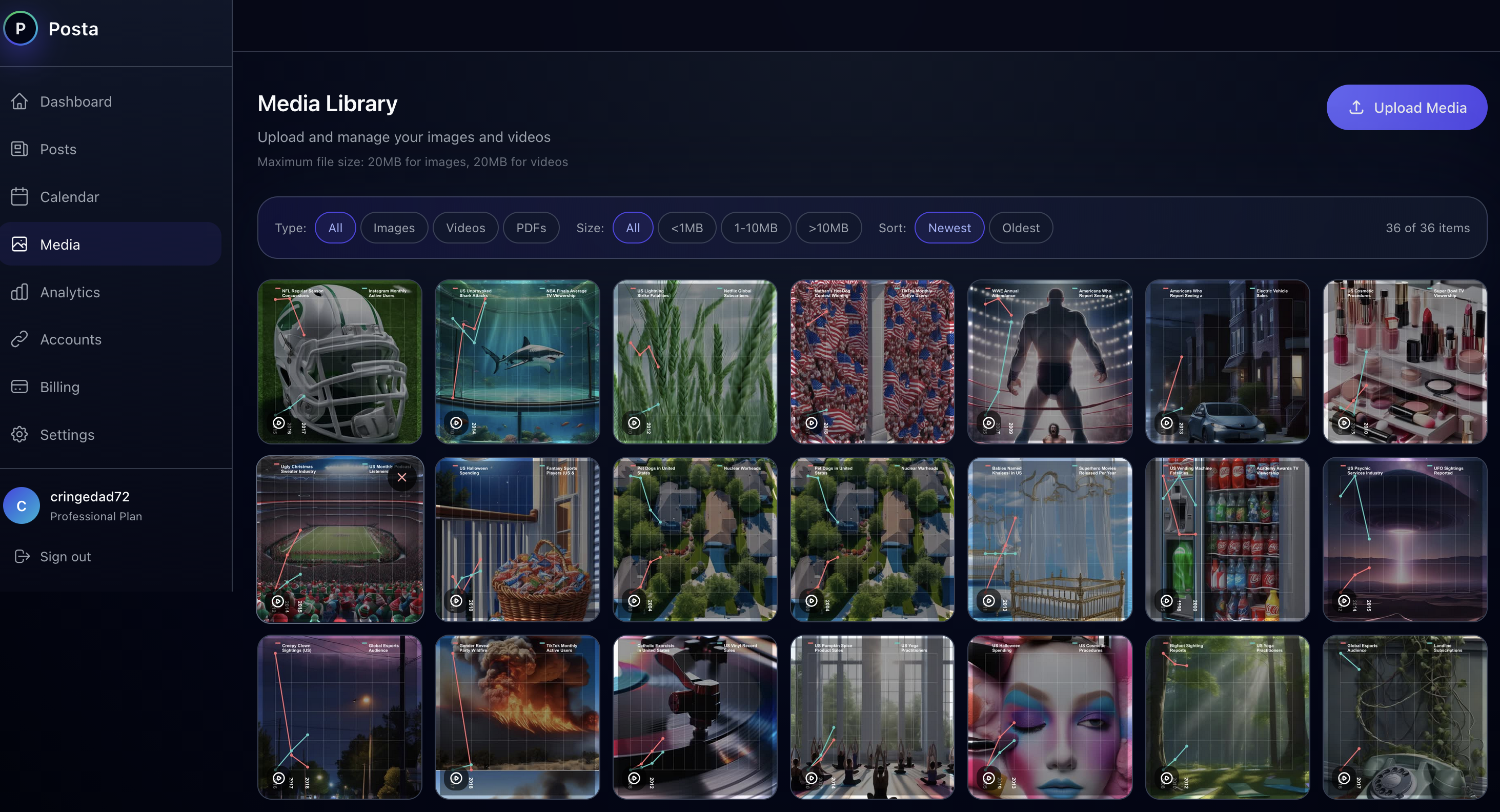 Media library with smart processing